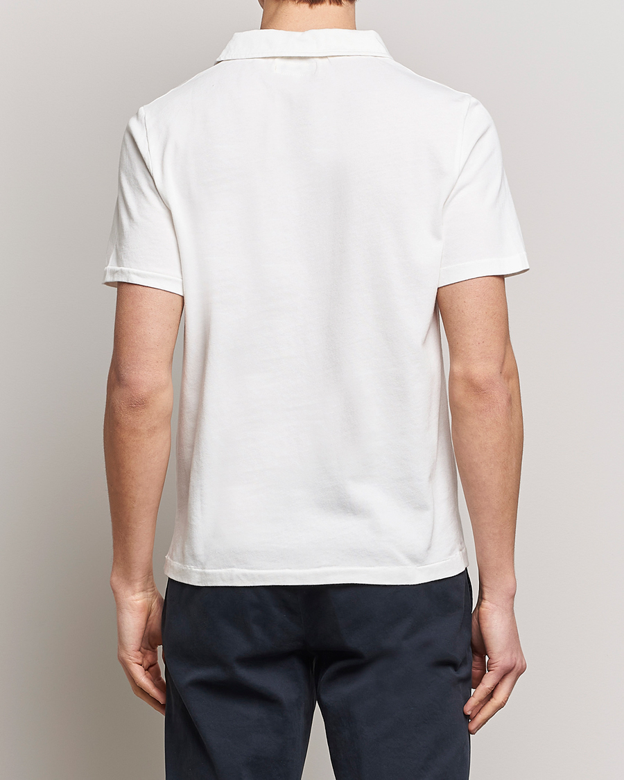 Men | Polo Shirts | Merz b. Schwanen | Organic Cotton Washed Polo White