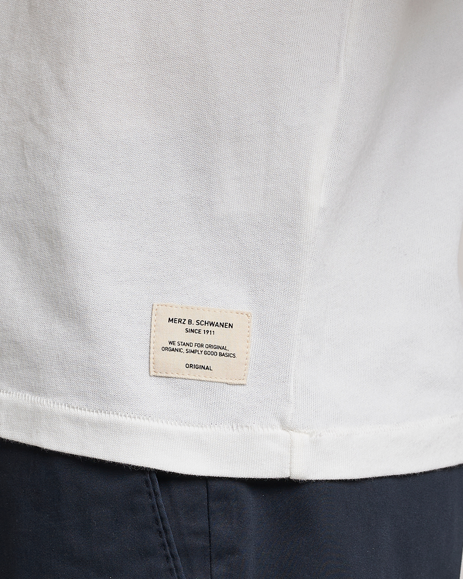 Men | Polo Shirts | Merz b. Schwanen | Organic Cotton Washed Polo White
