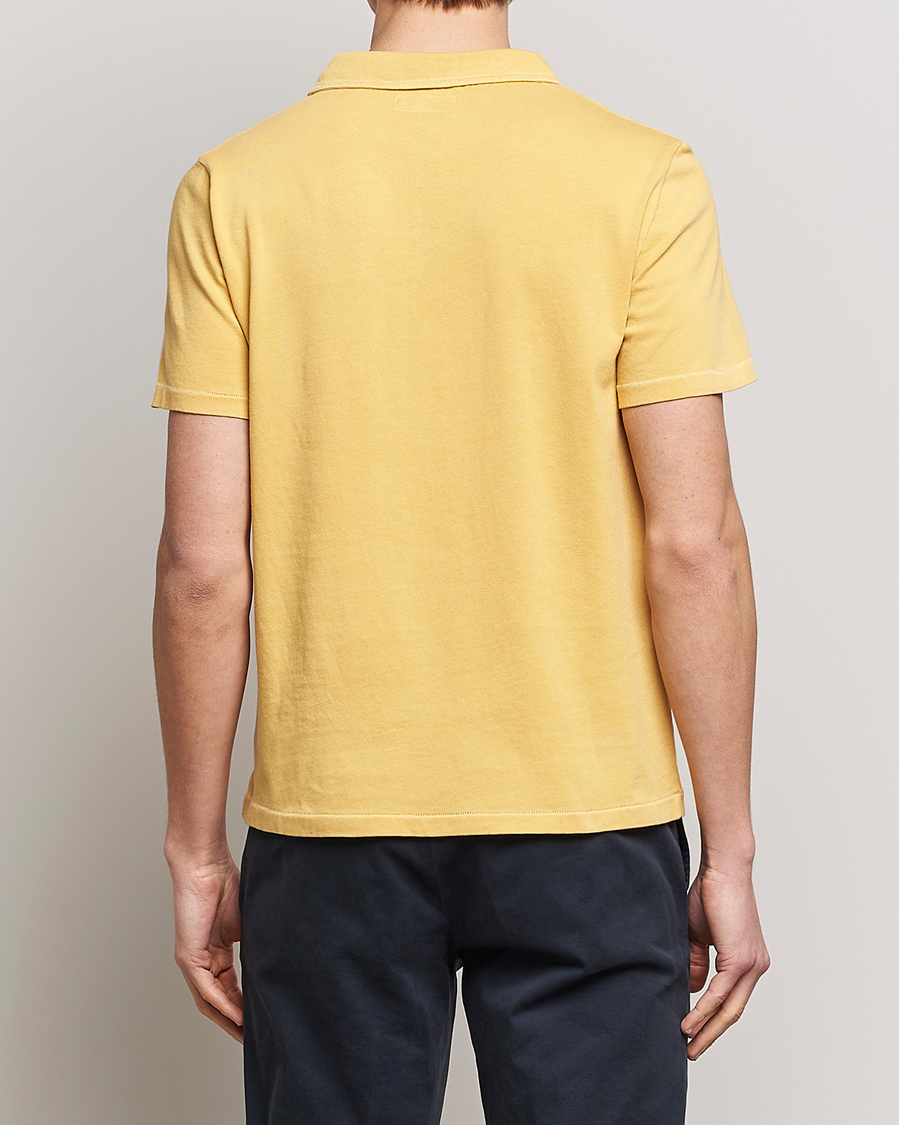 Men | Polo Shirts | Merz b. Schwanen | Organic Cotton Washed Polo Sunshine Yellow