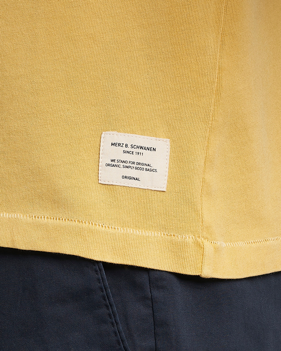 Men | Polo Shirts | Merz b. Schwanen | Organic Cotton Washed Polo Sunshine Yellow