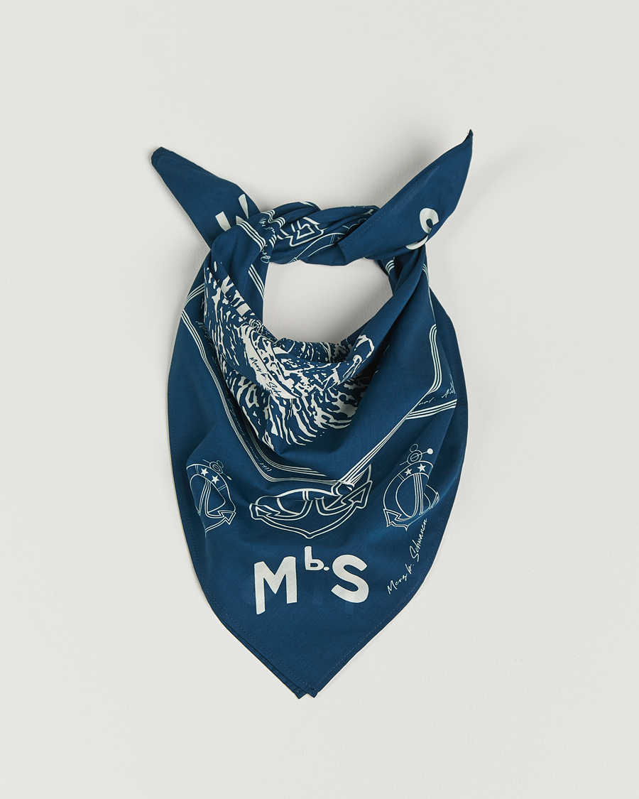 Men | Dress Scarves | Merz b. Schwanen | Merz b. SchwanenCotton BandanaInk Blue