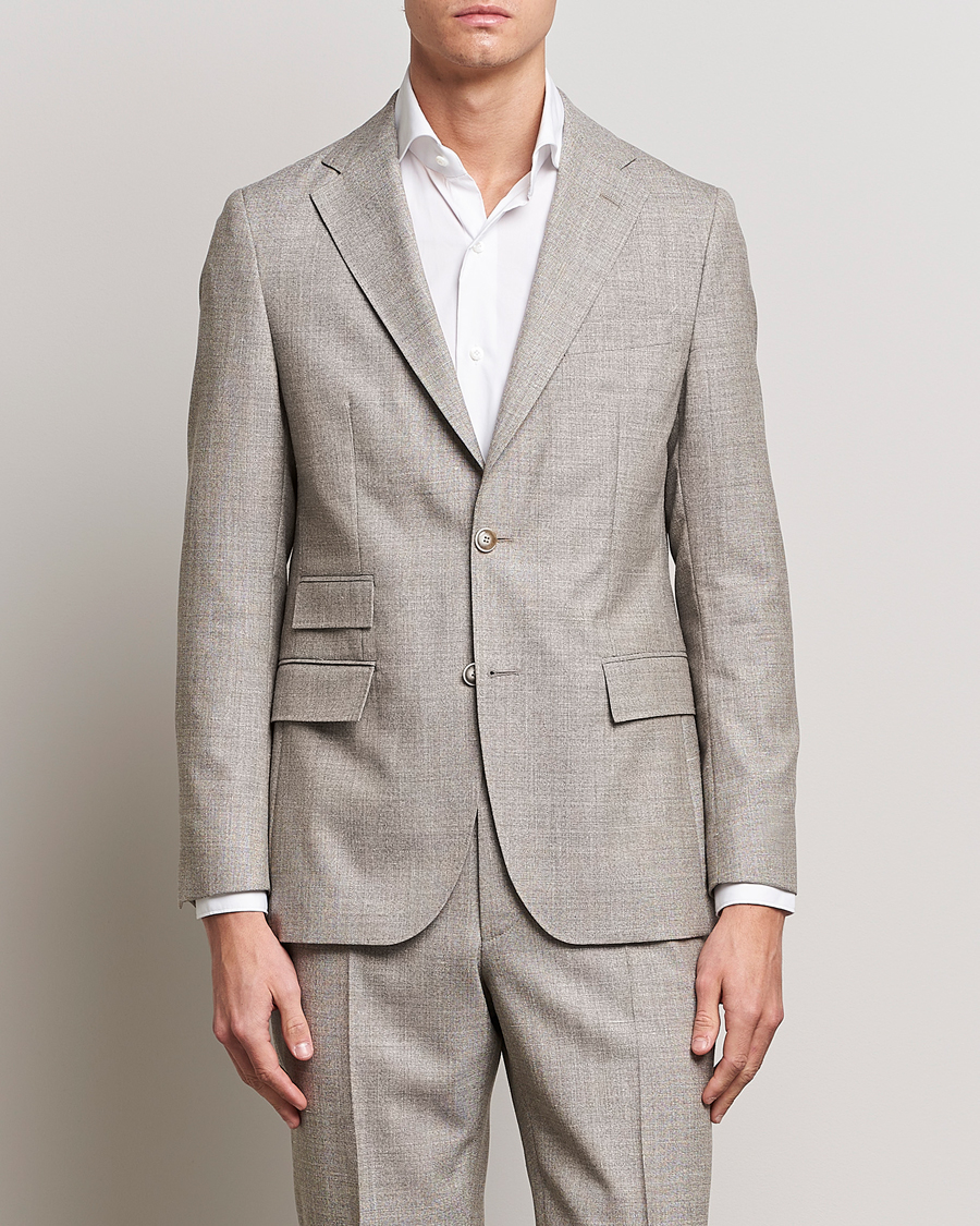 Men | Blazers | Morris Heritage | Keith Tropical Wool Suit Blazer Khaki