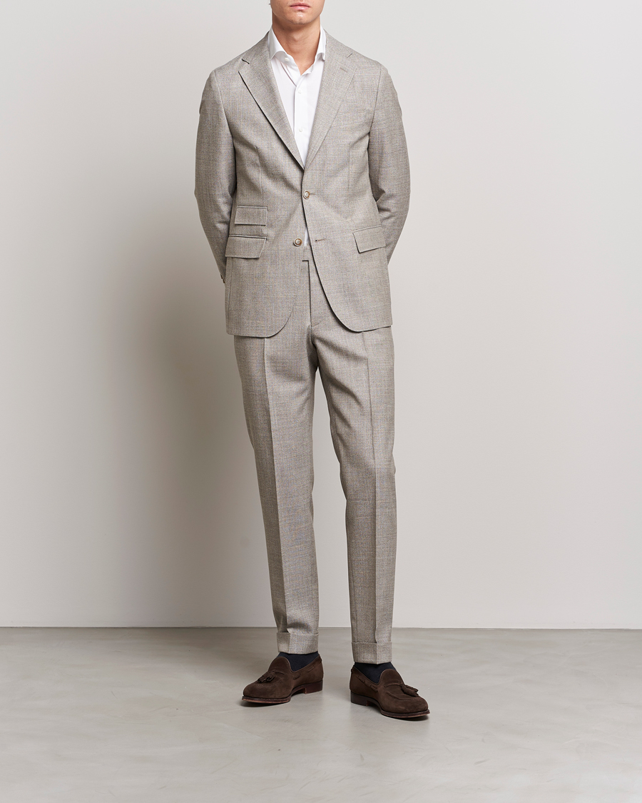 Men | Trousers | Morris Heritage | Jack Tropical Suit Trousers Khaki