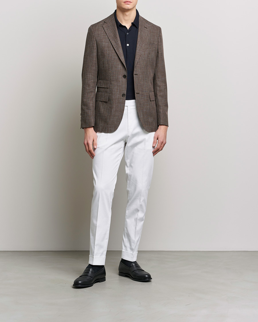 Men | Trousers | Morris Heritage | Jack Cotton Trousers Off White