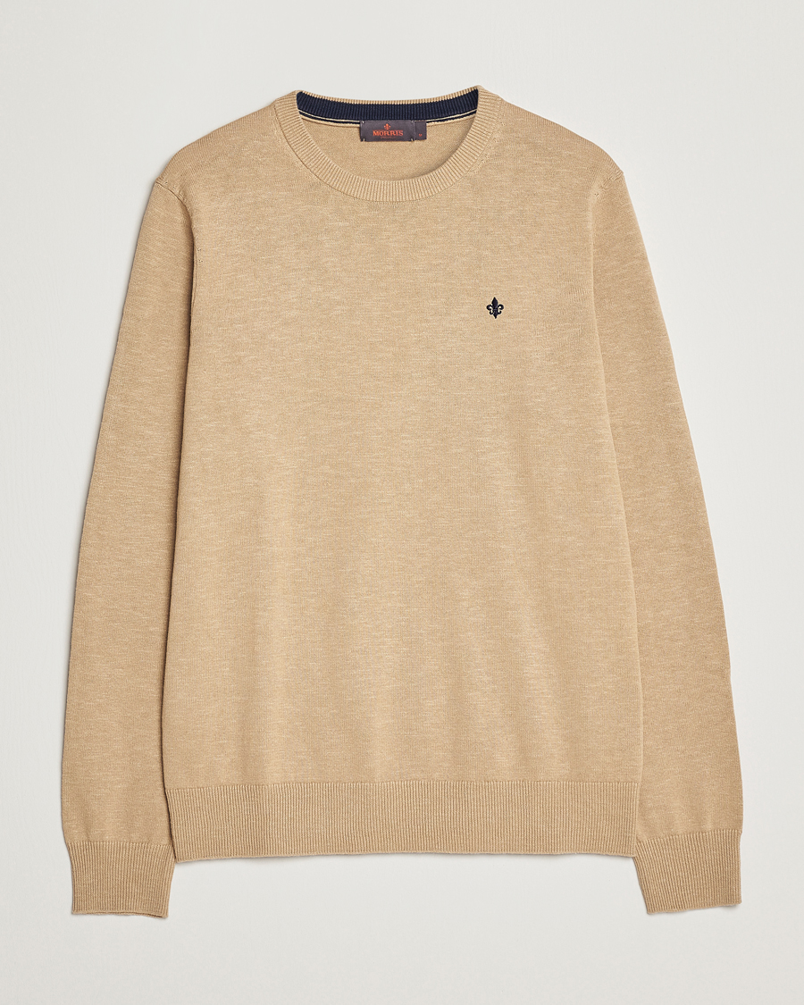Men | Sweaters & Knitwear | Morris | Harold Summer Crew Neck Camel