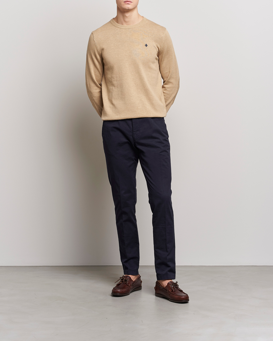 Men | Sweaters & Knitwear | Morris | Harold Summer Crew Neck Camel