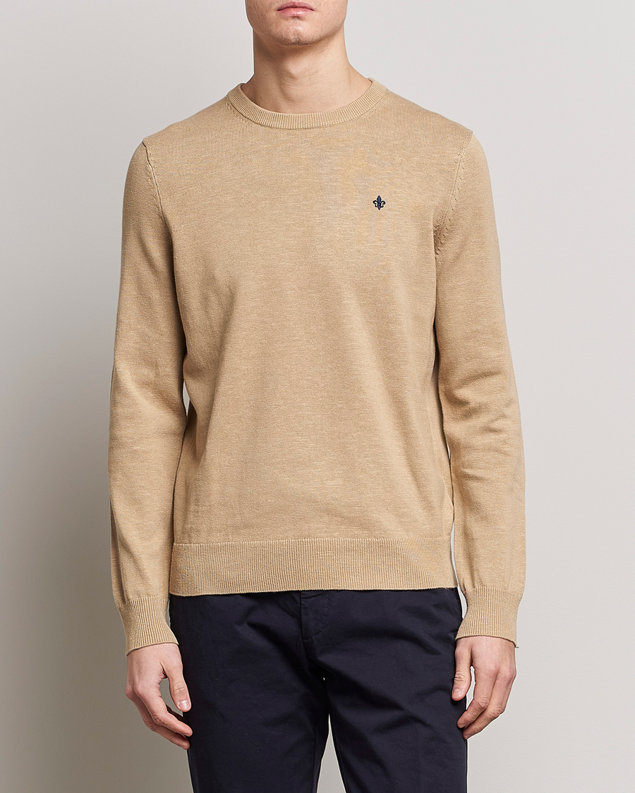 Men | Sweaters & Knitwear | Morris | Harold Summer Crew Neck Camel