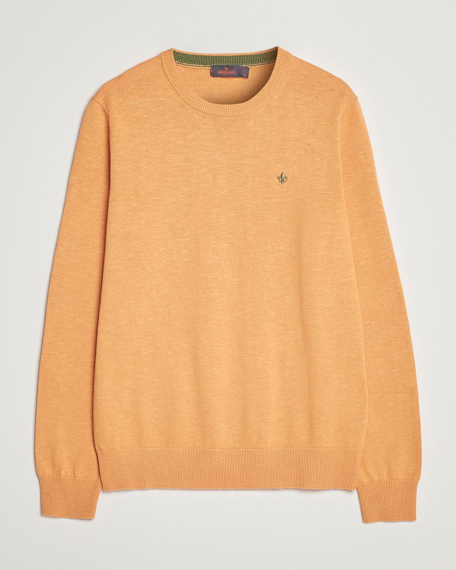 Men | Sweaters & Knitwear | Morris | Harold Summer Crew Neck Orange