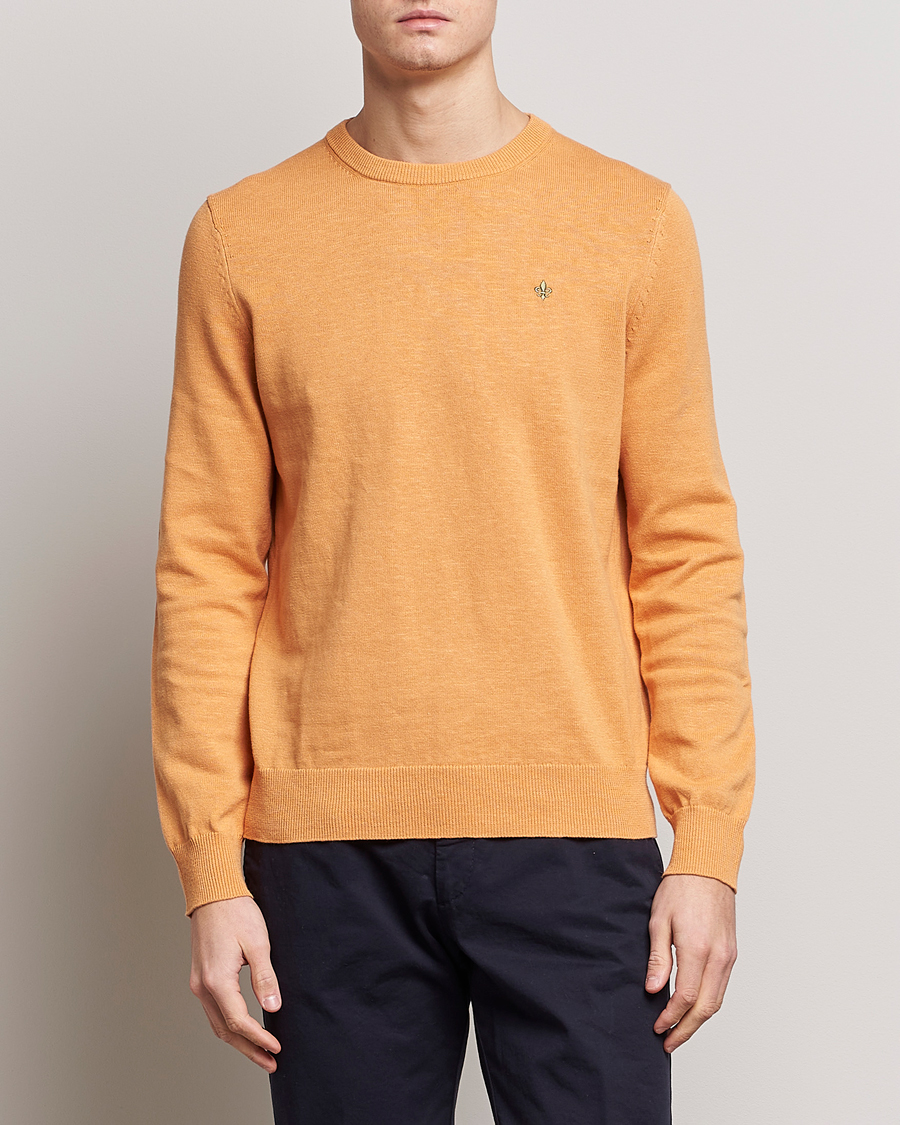 Men | Sweaters & Knitwear | Morris | Harold Summer Crew Neck Orange