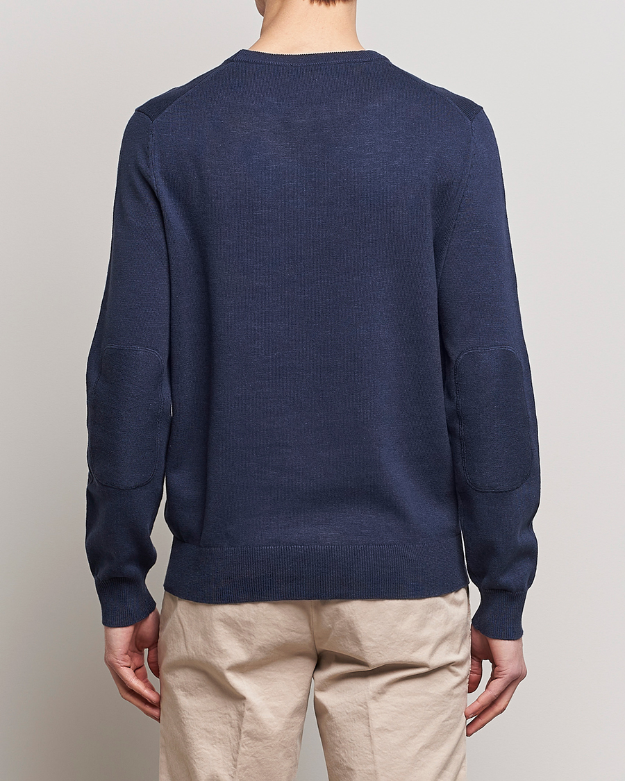 Men | Sweaters & Knitwear | Morris | Harold Summer Crew Neck Blue