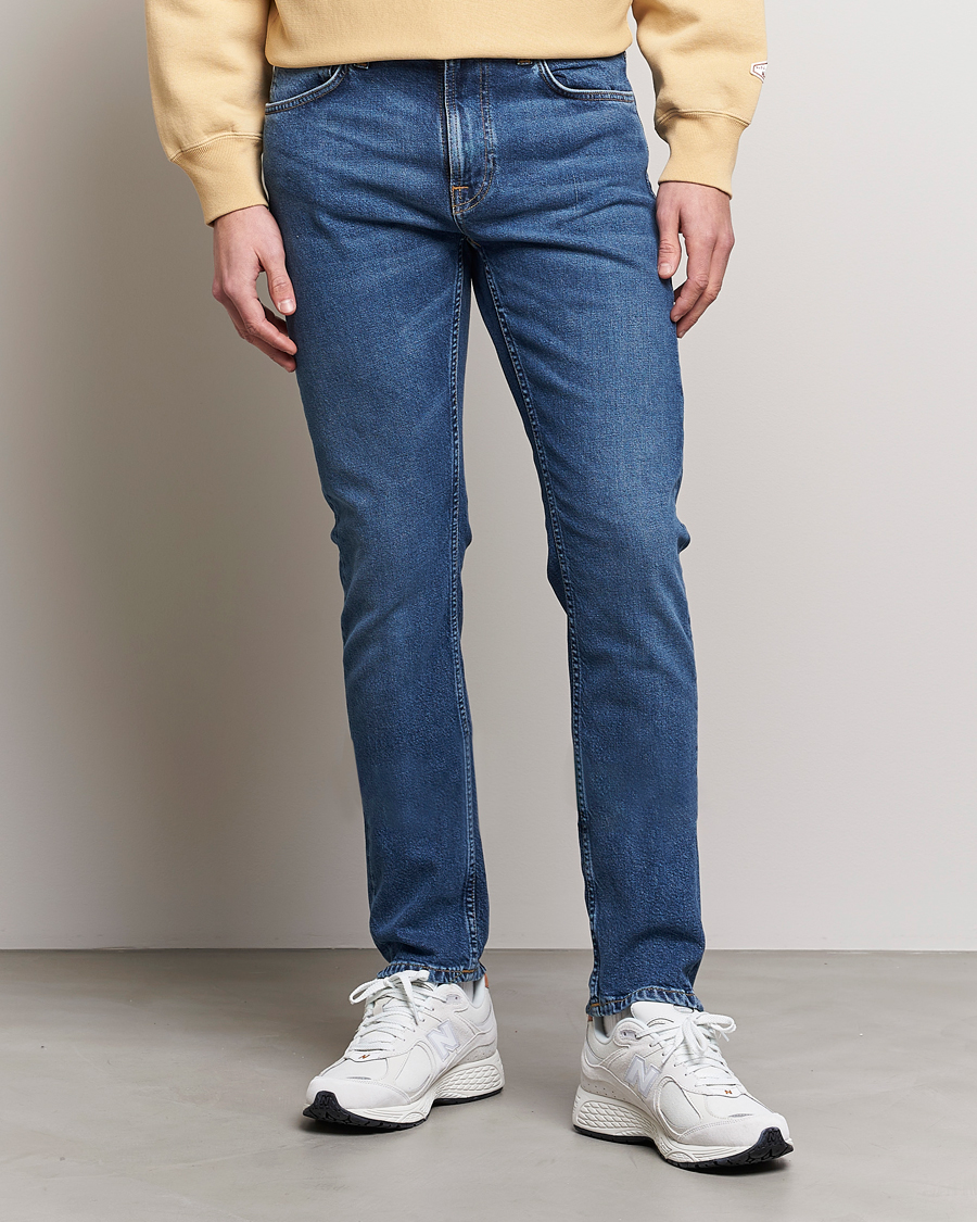 Men | Blue jeans | Nudie Jeans | Lean Dean Jeans Blue Mud