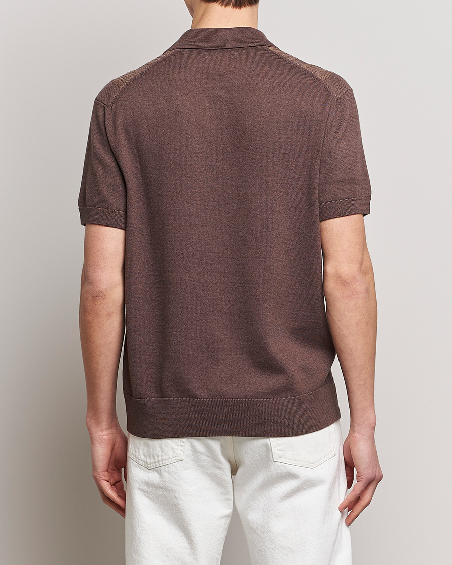 Men | Polo Shirts | Nudie Jeans | Frippe Knitted Polo Brown