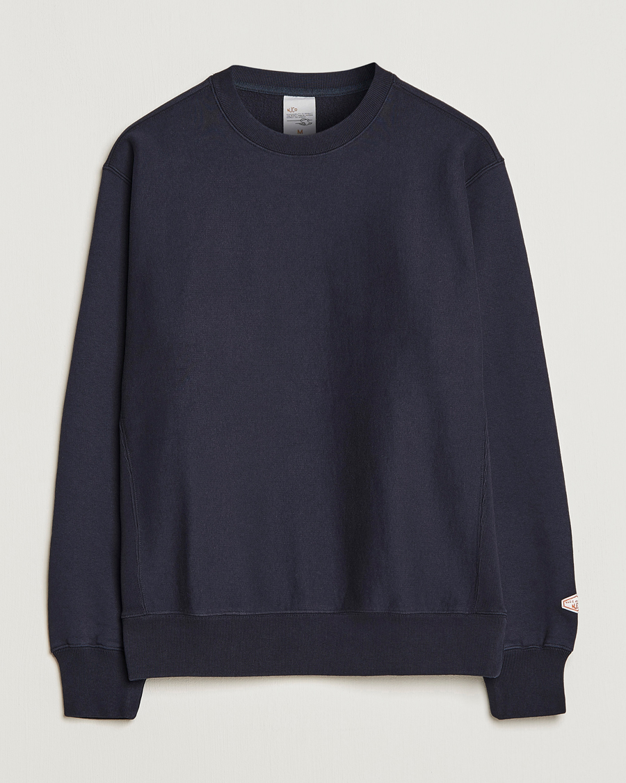 Men | Sweaters & Knitwear | Nudie Jeans | Hasse Crew Neck Sweatshirt Navy