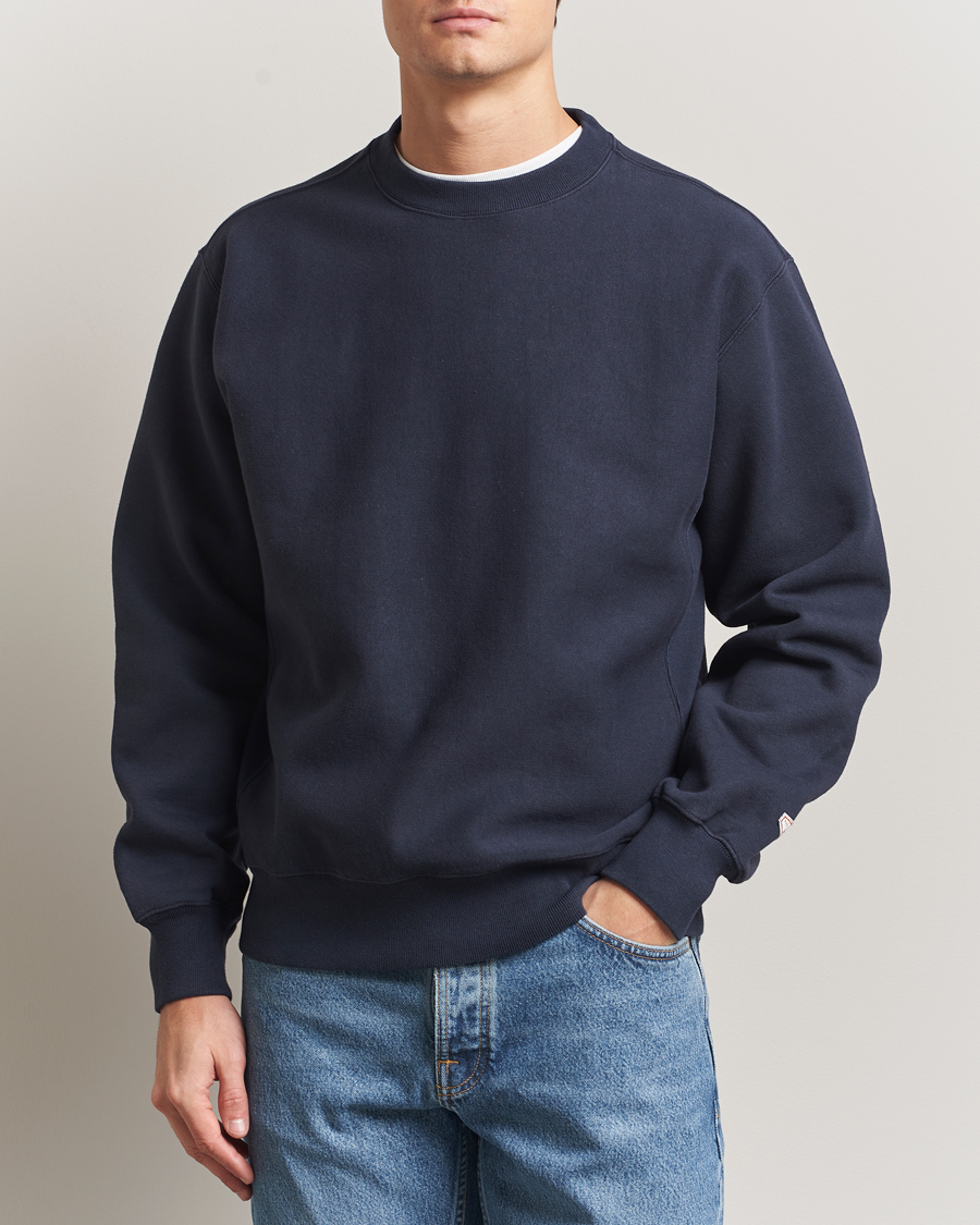 Men | Sweaters & Knitwear | Nudie Jeans | Hasse Crew Neck Sweatshirt Navy