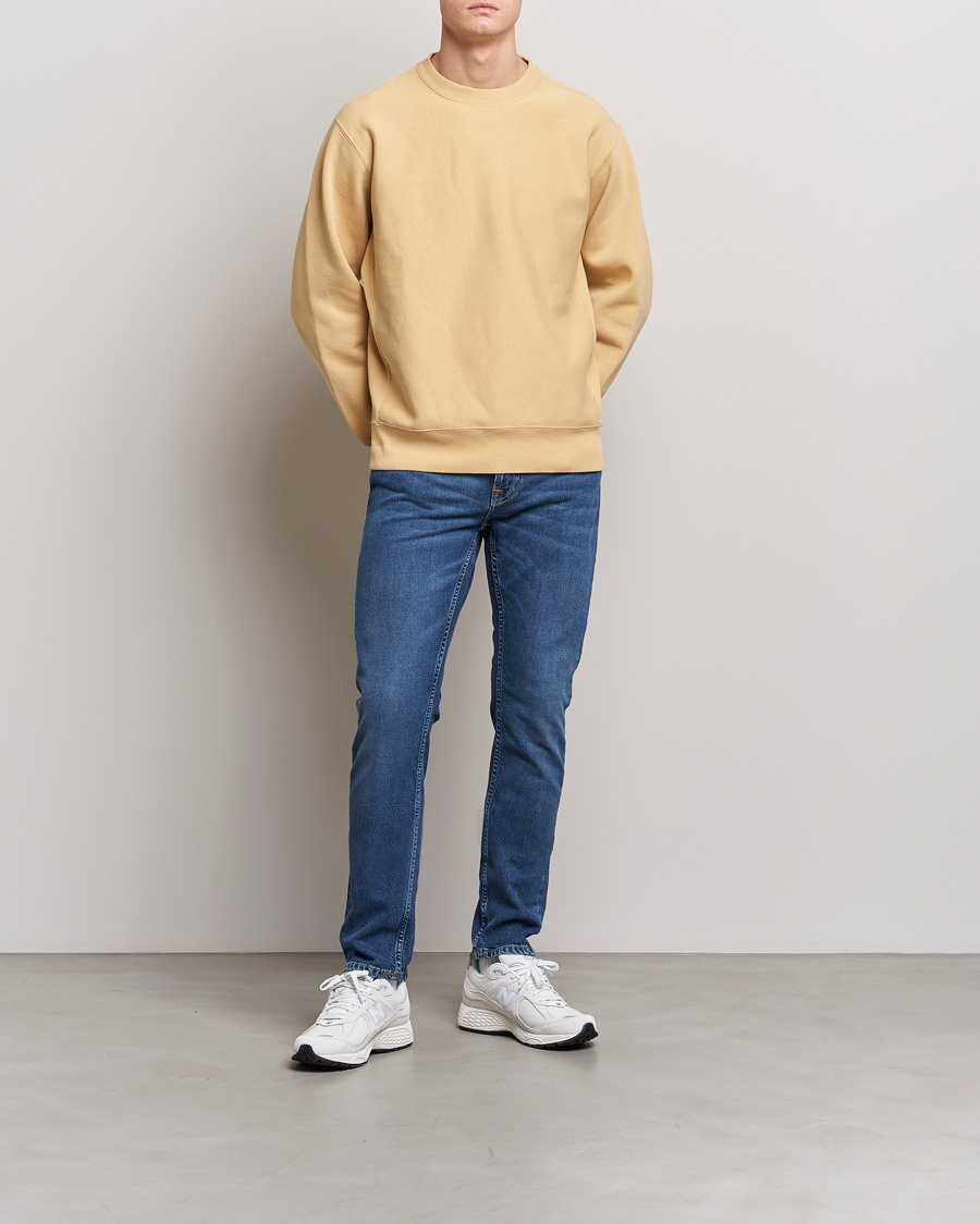 Men | Sweaters & Knitwear | Nudie Jeans | Hasse Crew Neck Sweatshirt Faded Sun
