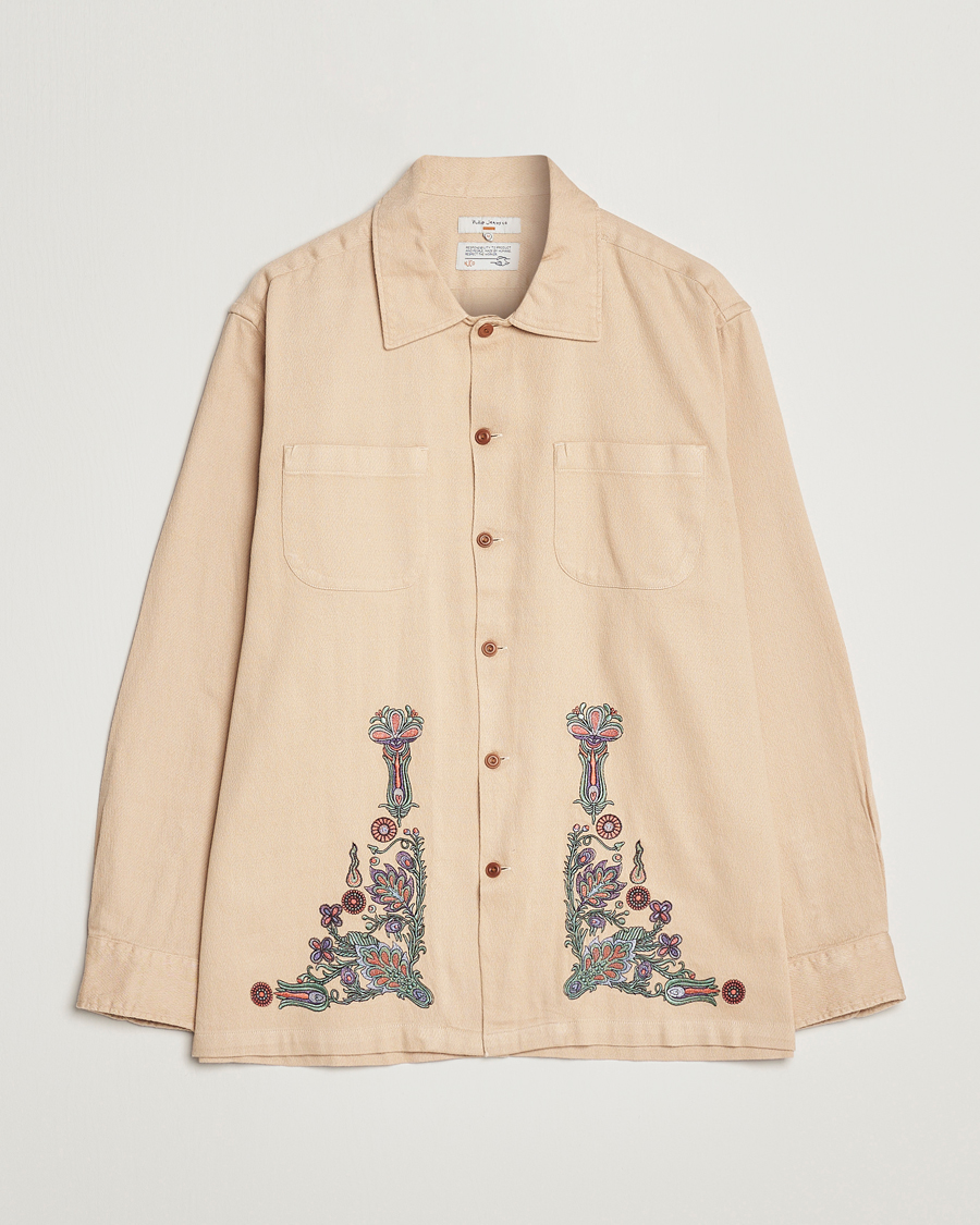 Men | Shirts | Nudie Jeans | Vincent Floral Overshirt Cream