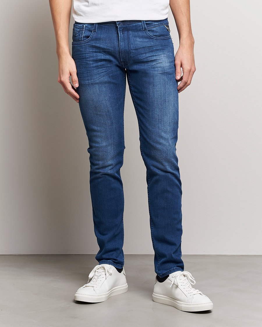 Men |  | Replay | Anbass Powerstretch Jeans Medium Blue