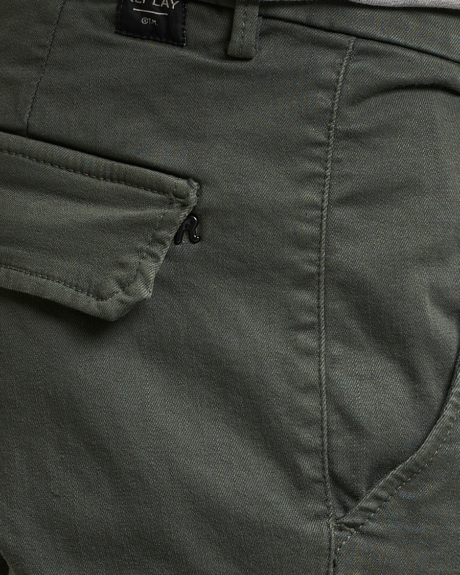 Men | Trousers | Replay | Anbass Hyperflex X-Lite Cargo Pants Moss Green