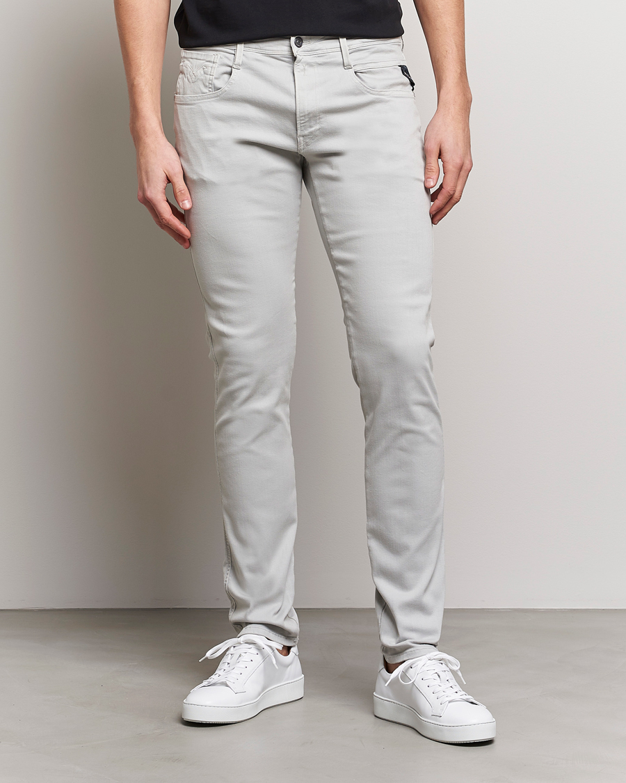 Men | Casual Trousers | Replay | Anbass Hyperflex X.Lite 5-Pocket Pants Chaulk Grey