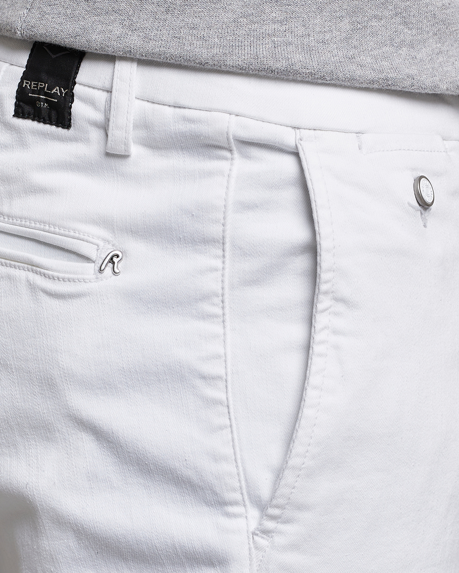 Men | Trousers | Replay | Benni Hyperflex X-Lite Chinos White