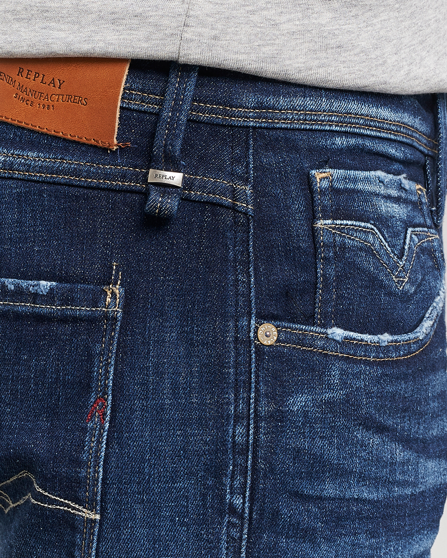 Men | Jeans | Replay | Anbass Power Stretch 1 Year Wash Jeans Dark Blue