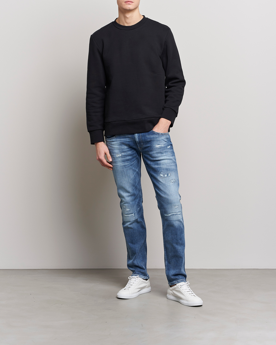 Men | Jeans | Replay | Anbass Power Stretch 10 Year Wash Jeans Medium Blue