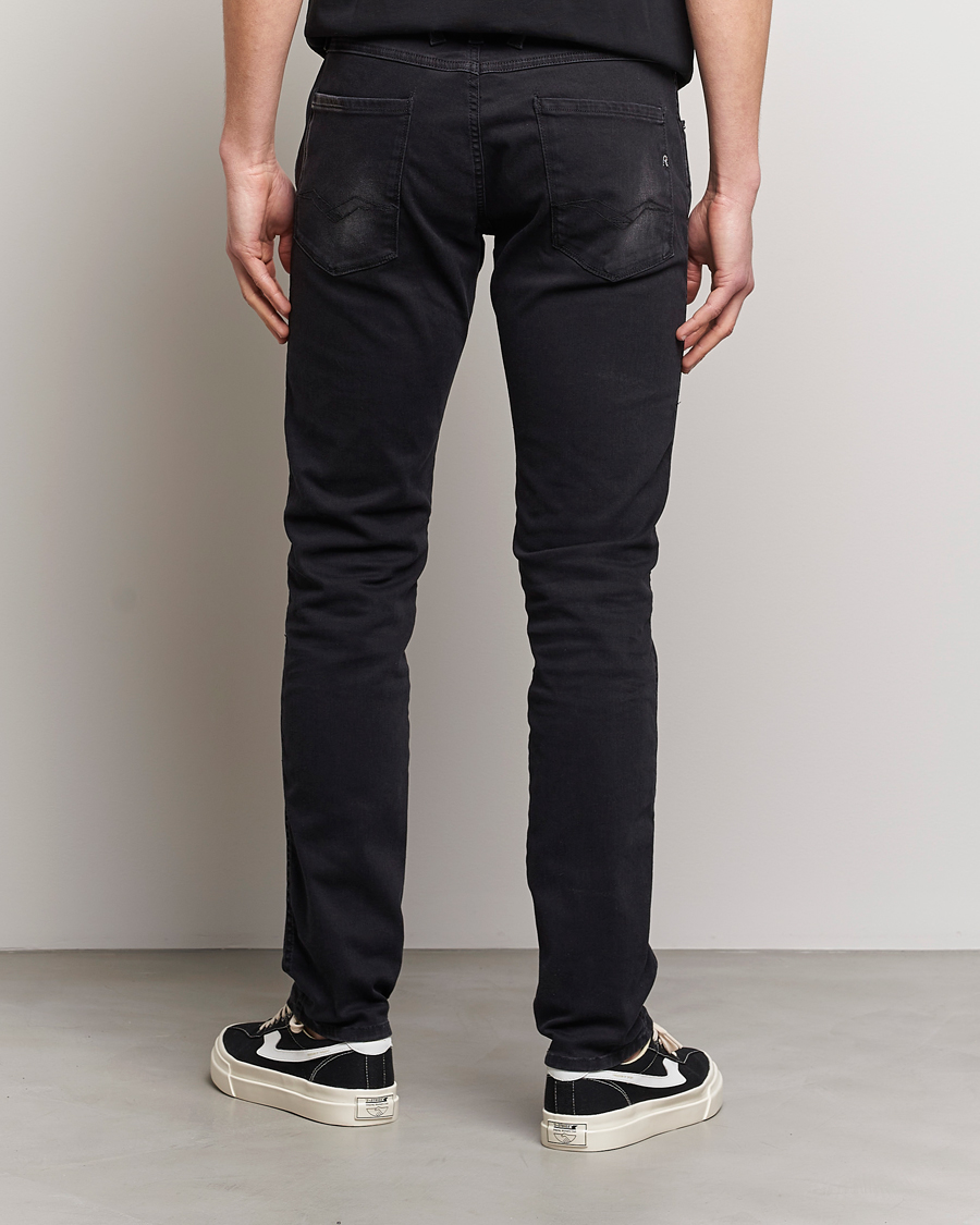 Men | Jeans | Replay | Anbass Hyperflex Recyceled 360 Jeans Washed Black