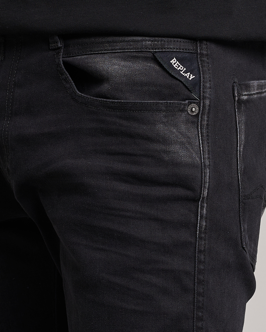 Jeans Uomo Replay Anbass Hyperflex Recycled 360 - Slim Fit, Vita Normale, Tessuto Riciclato