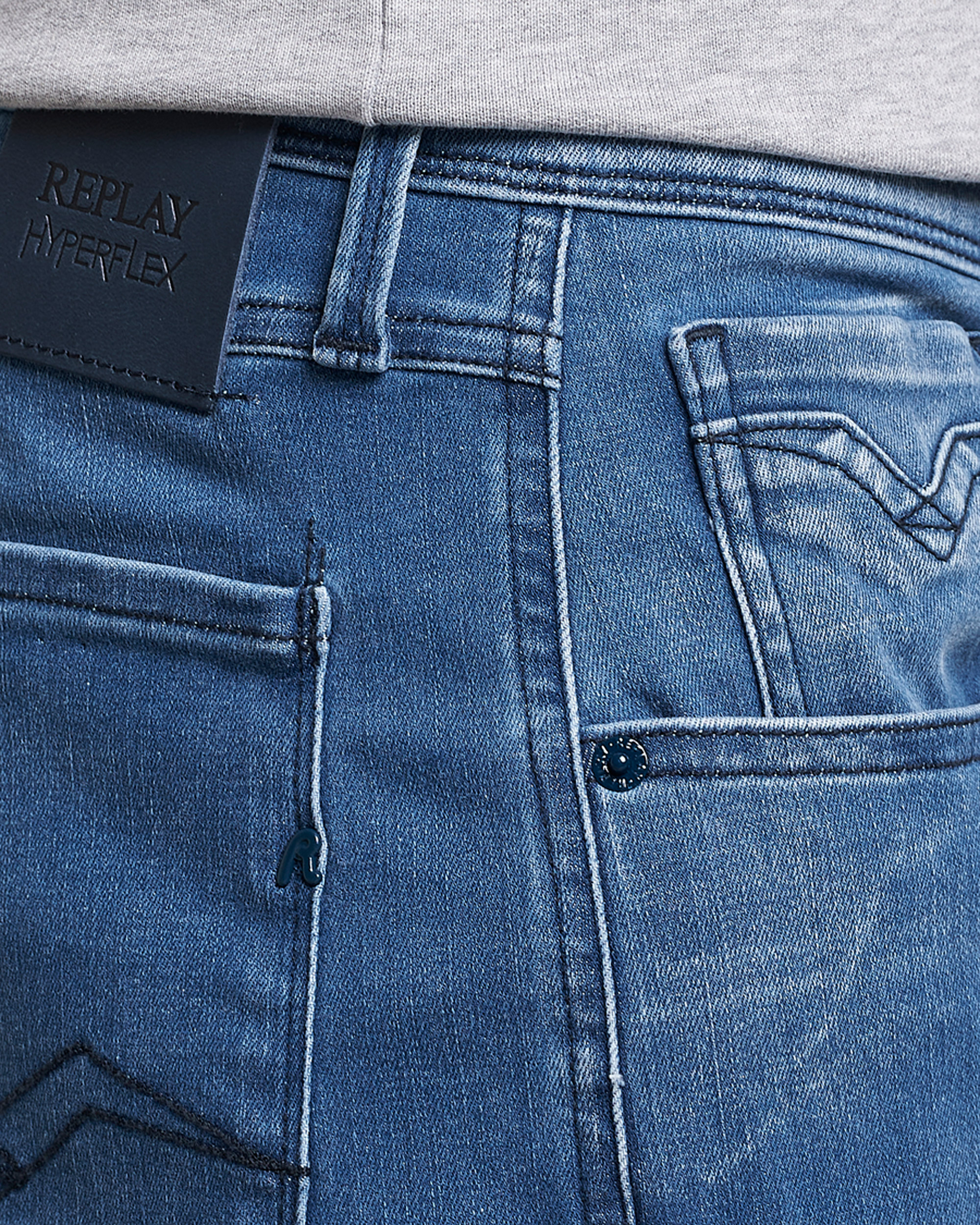 Men | Jeans | Replay | Anbass Hyperflex Re-Used Jeans Medium Blue