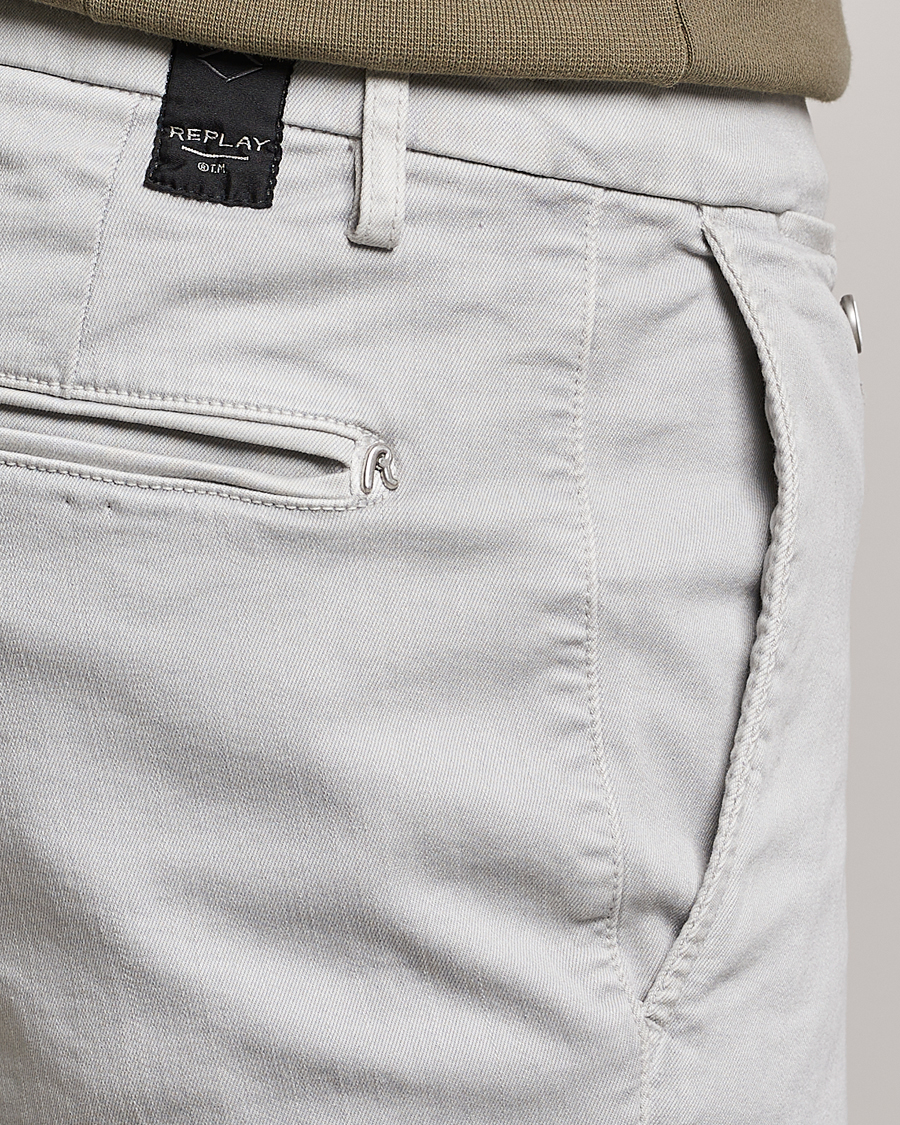 Men | Shorts | Replay | Benni Hyperflex Shorts Chaulk Grey