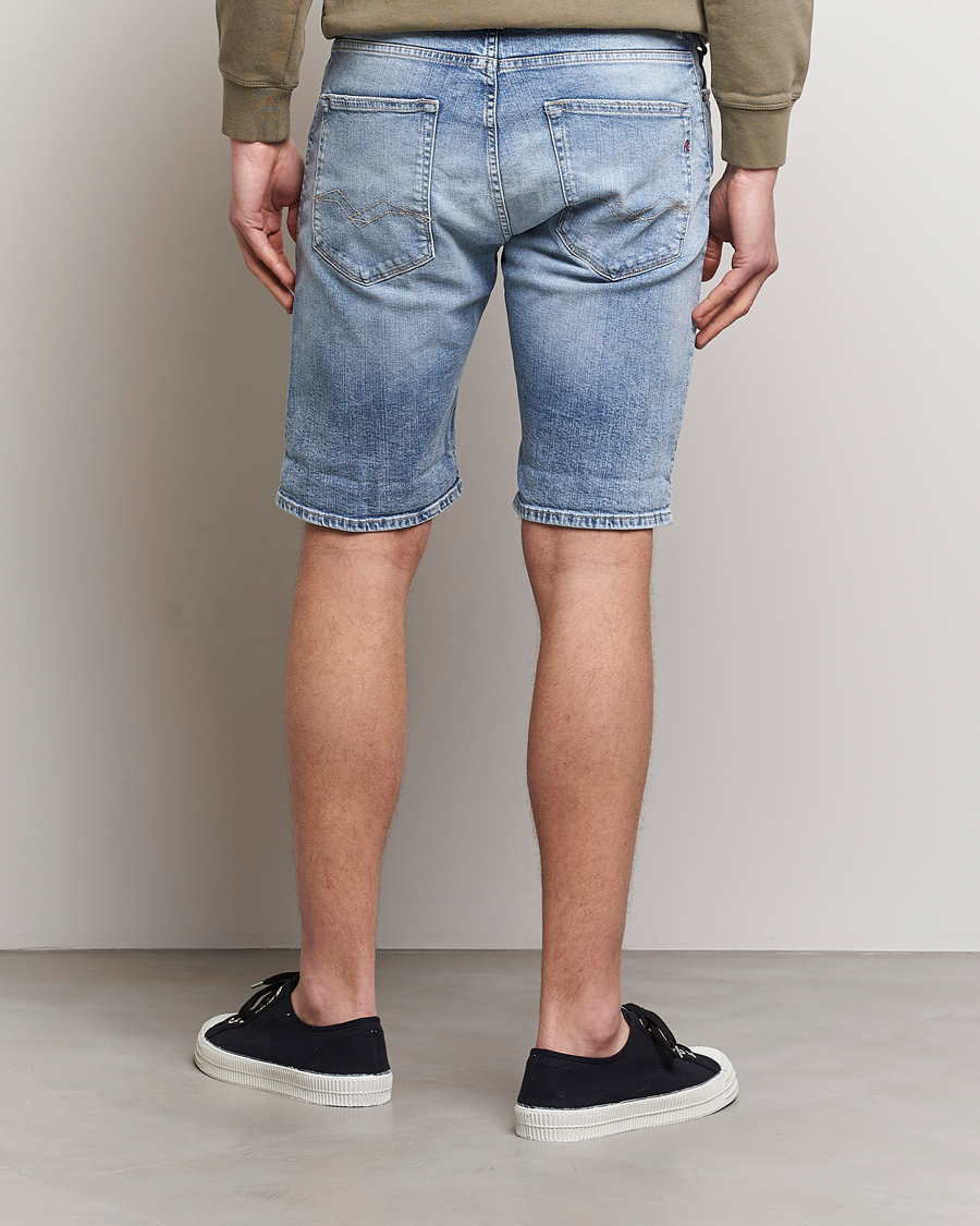Men | Shorts | Replay | RBJ901 Super Stretch Bio Denim Shorts Light Blue