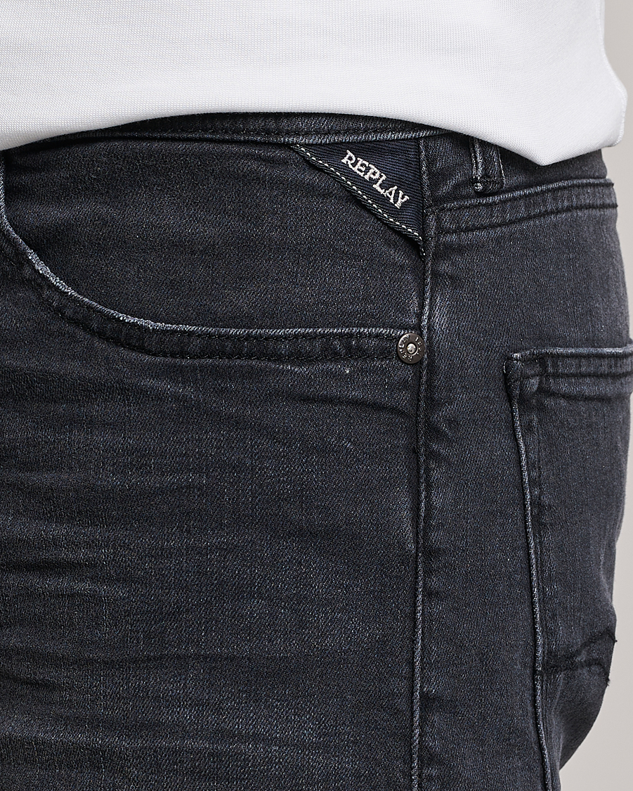 Men | Shorts | Replay | RBJ901 Super Stretch Bio Denim Shorts Washed Black