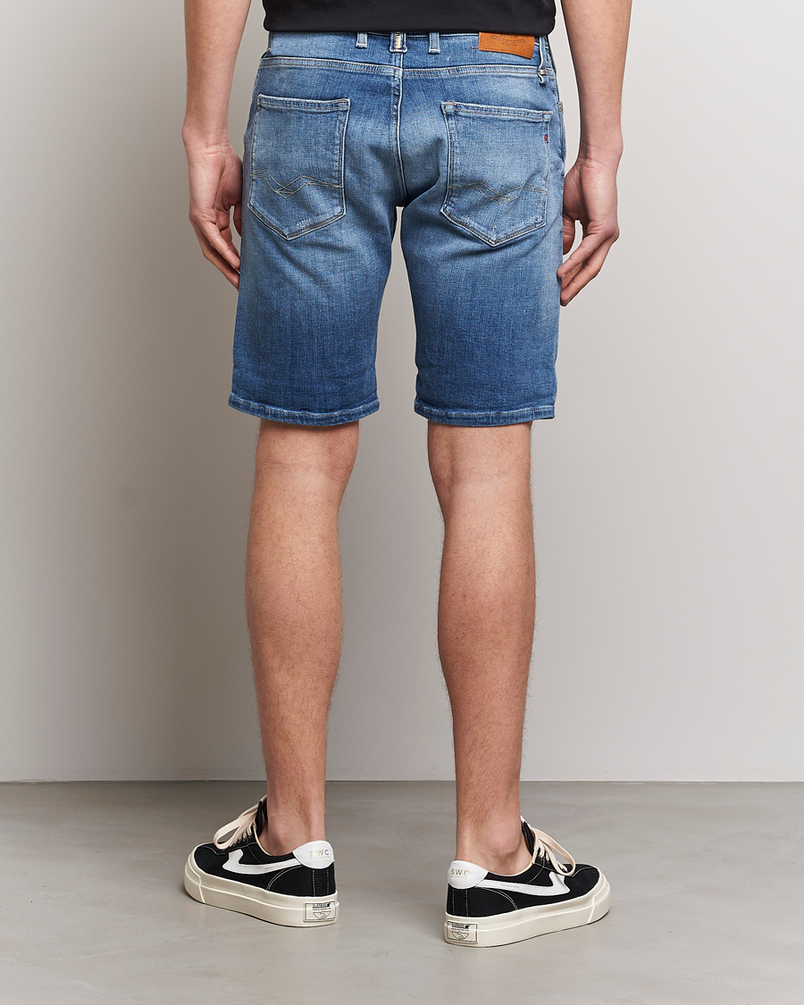 Men | Shorts | Replay | RBJ901 Stretch 5 Year Wash Denim Shorts Medium Blue