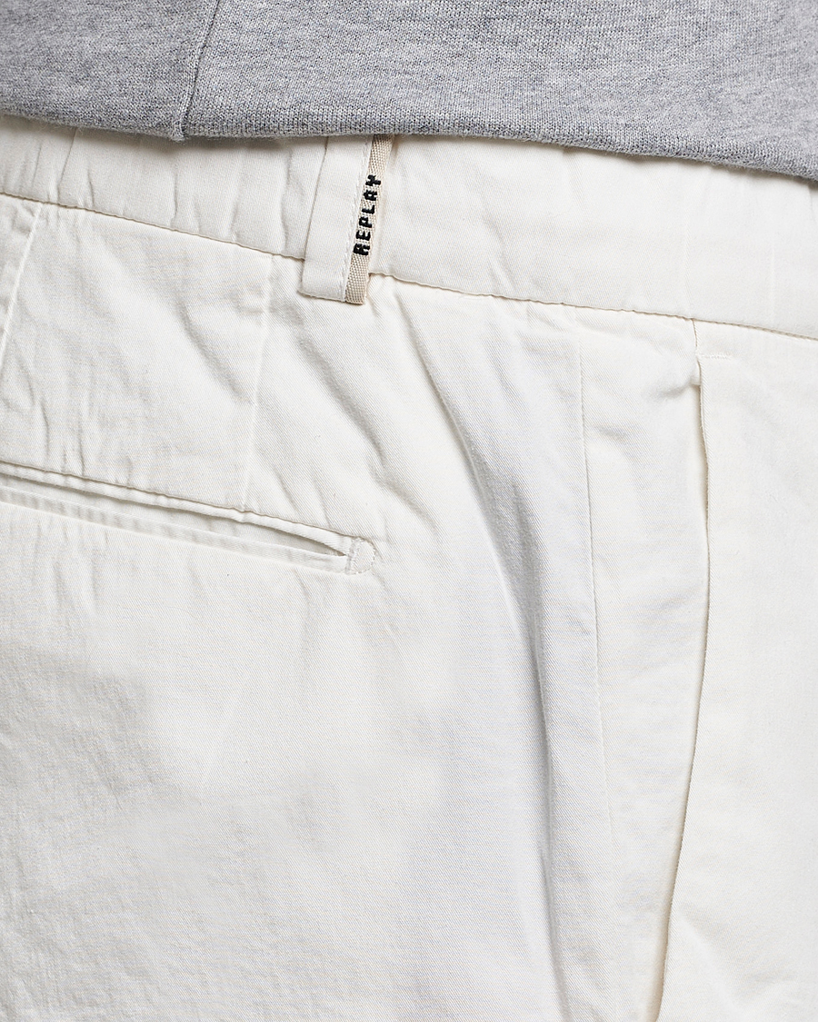Men | Trousers | Replay | Sartoriale Comfort Stretch Chinos White