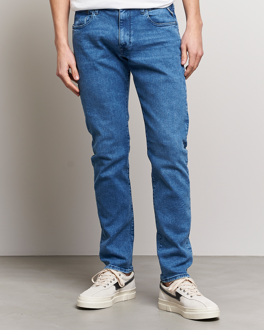 Men |  | Replay | Sartoriale Regular Fit Hyperflex Jeans Light Blue