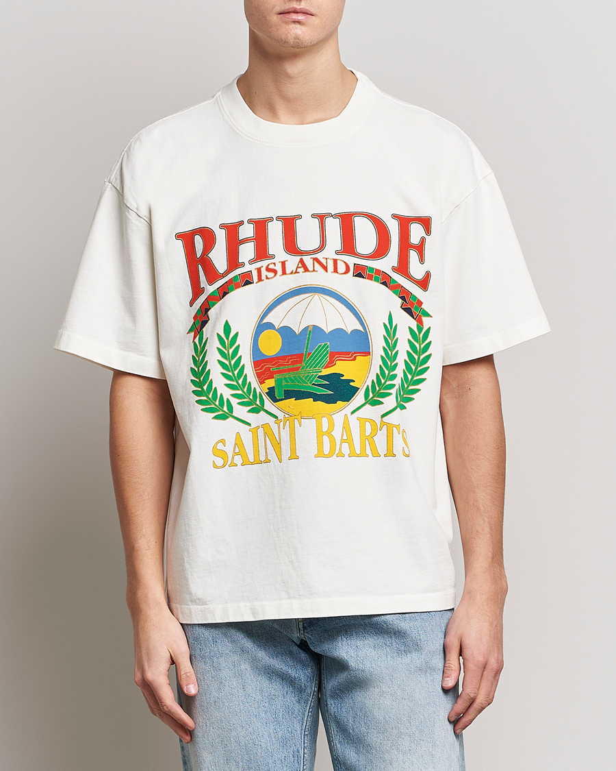 Men | Short Sleeve T-shirts | Rhude | Beach Chair T-Shirt White