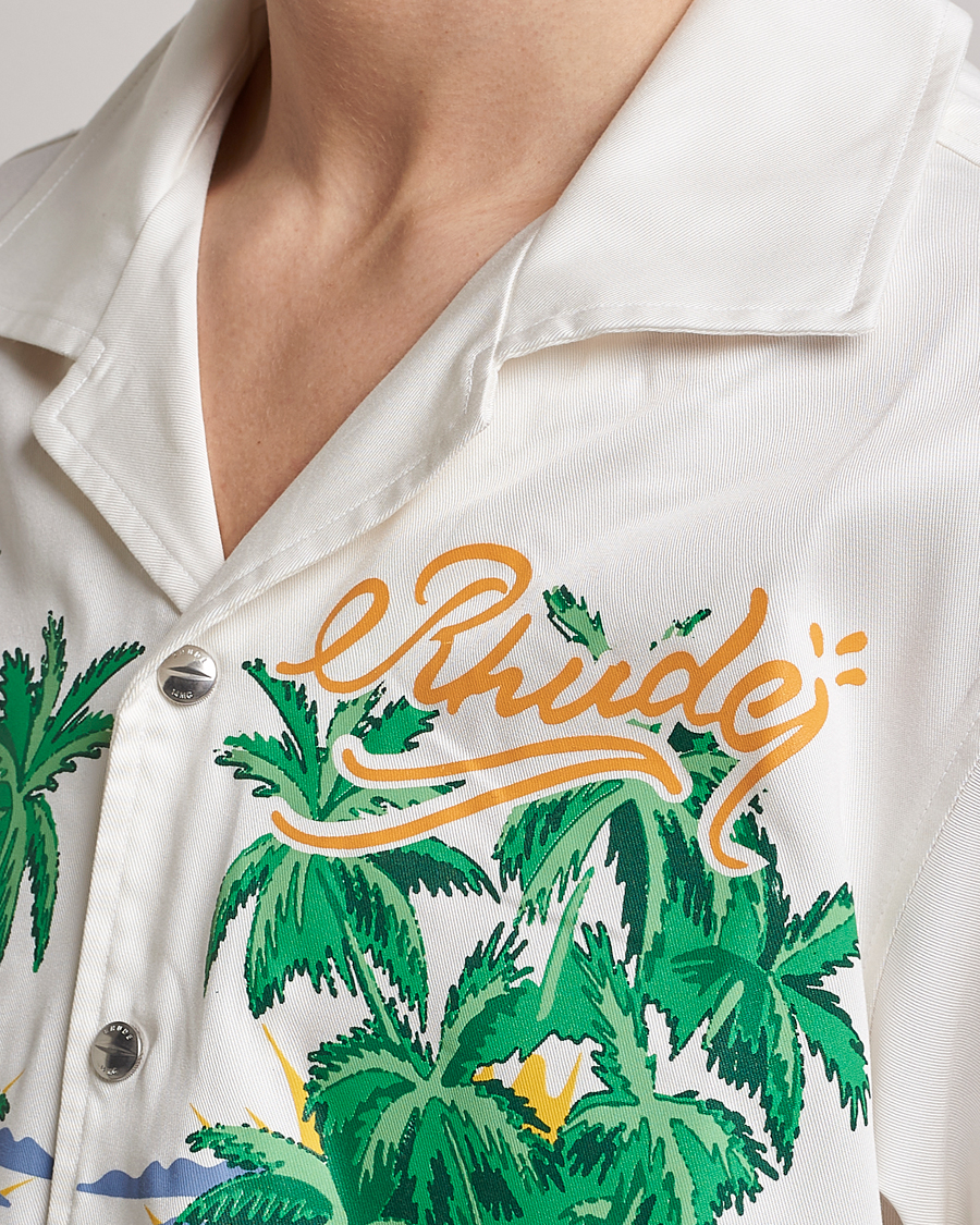Men | Shirts | Rhude | Palmas Snap Shirt Off White