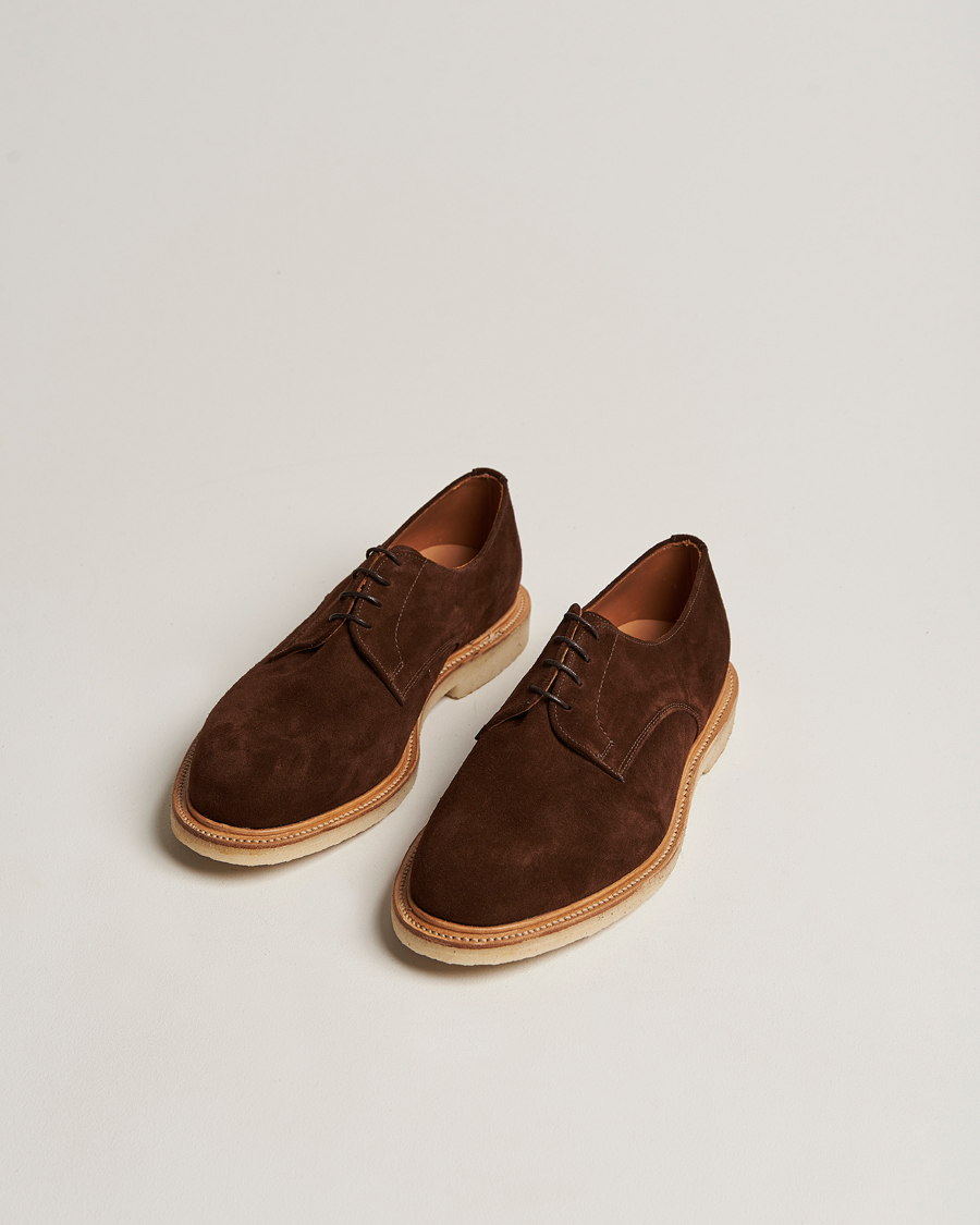 Men | Derby Shoes | Sanders | Archie Gibson Suede Derby Polo Snuff
