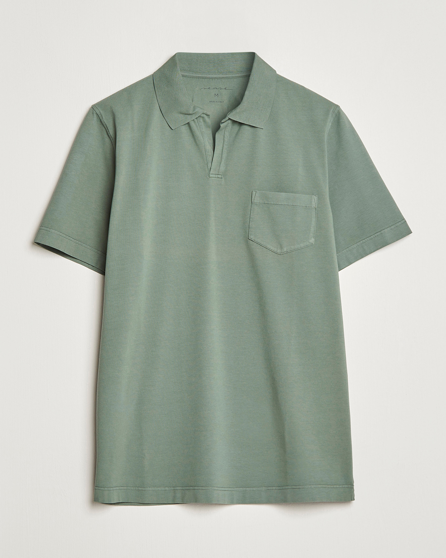 Men | Polo Shirts | SEASE | Short Sleeve Jersey Polo Sage