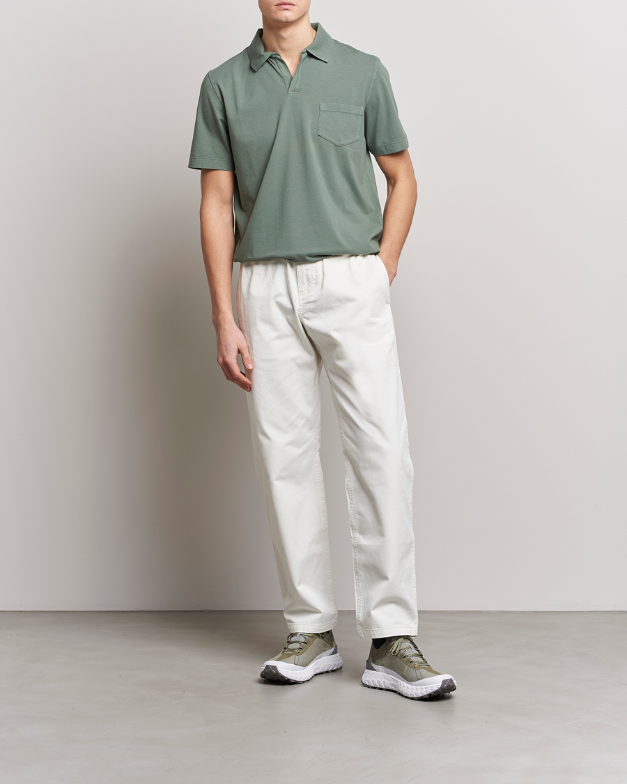 Men | Polo Shirts | SEASE | Short Sleeve Jersey Polo Sage