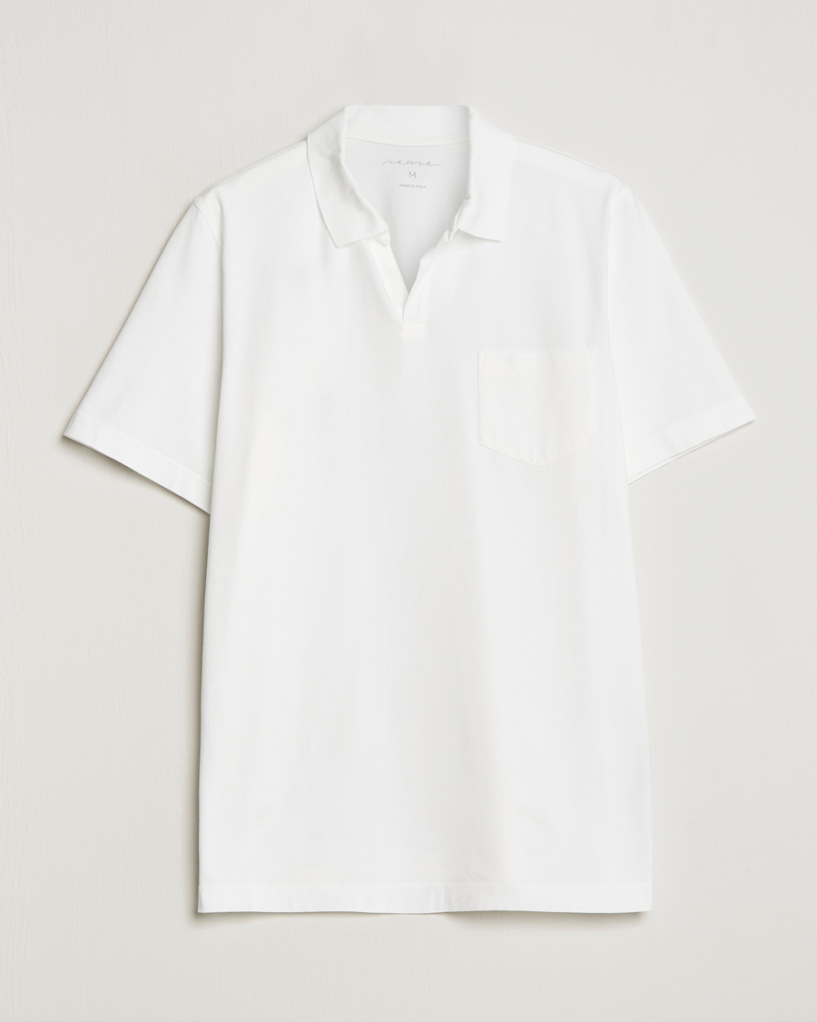 Men | Polo Shirts | SEASE | Short Sleeve Jersey Polo White