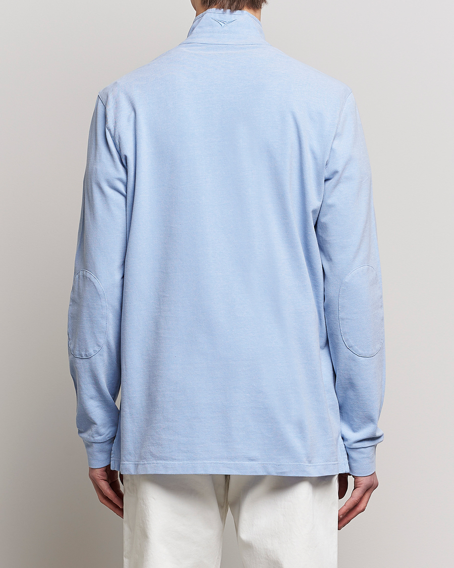 Men | Sweaters & Knitwear | SEASE | Elen Piquet Polo Light Blue