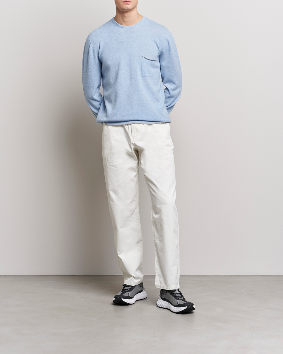 Men | Sweaters & Knitwear | SEASE | Shore 2.0 Cashmere Pullover Sky Blue
