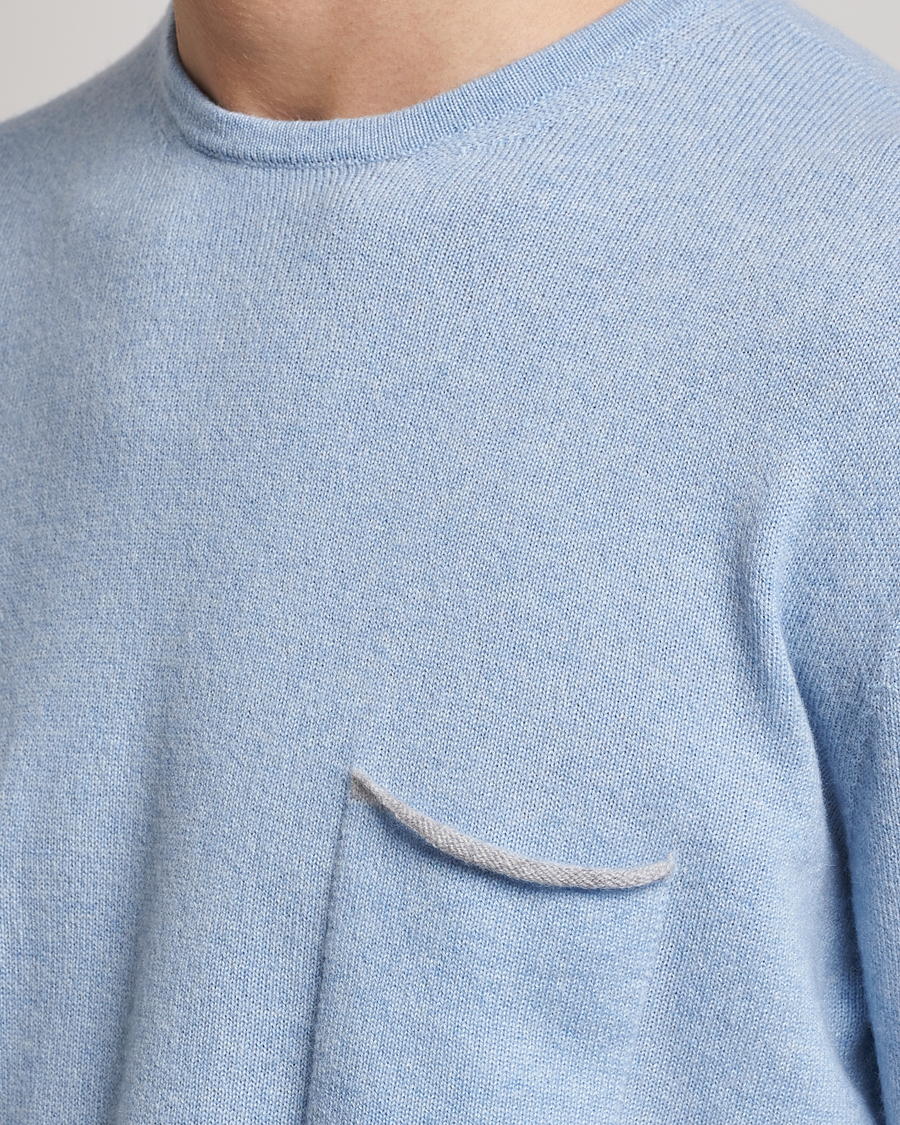 Men | Sweaters & Knitwear | SEASE | Shore 2.0 Cashmere Pullover Sky Blue