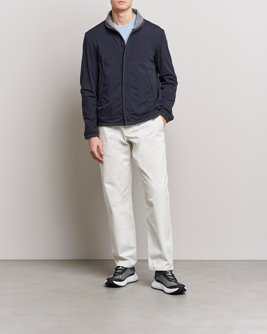 Men | Coats & Jackets | SEASE | Reversible Stretch Nylon Jacket Navy