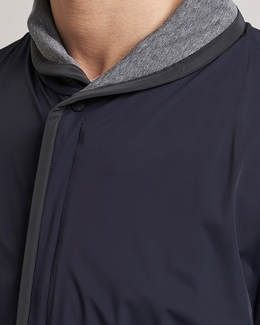 Men | Coats & Jackets | SEASE | Reversible Stretch Nylon Jacket Navy