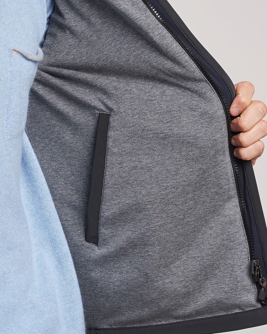 Men | Coats & Jackets | SEASE | Reversible Stretch Nylon Jacket Navy