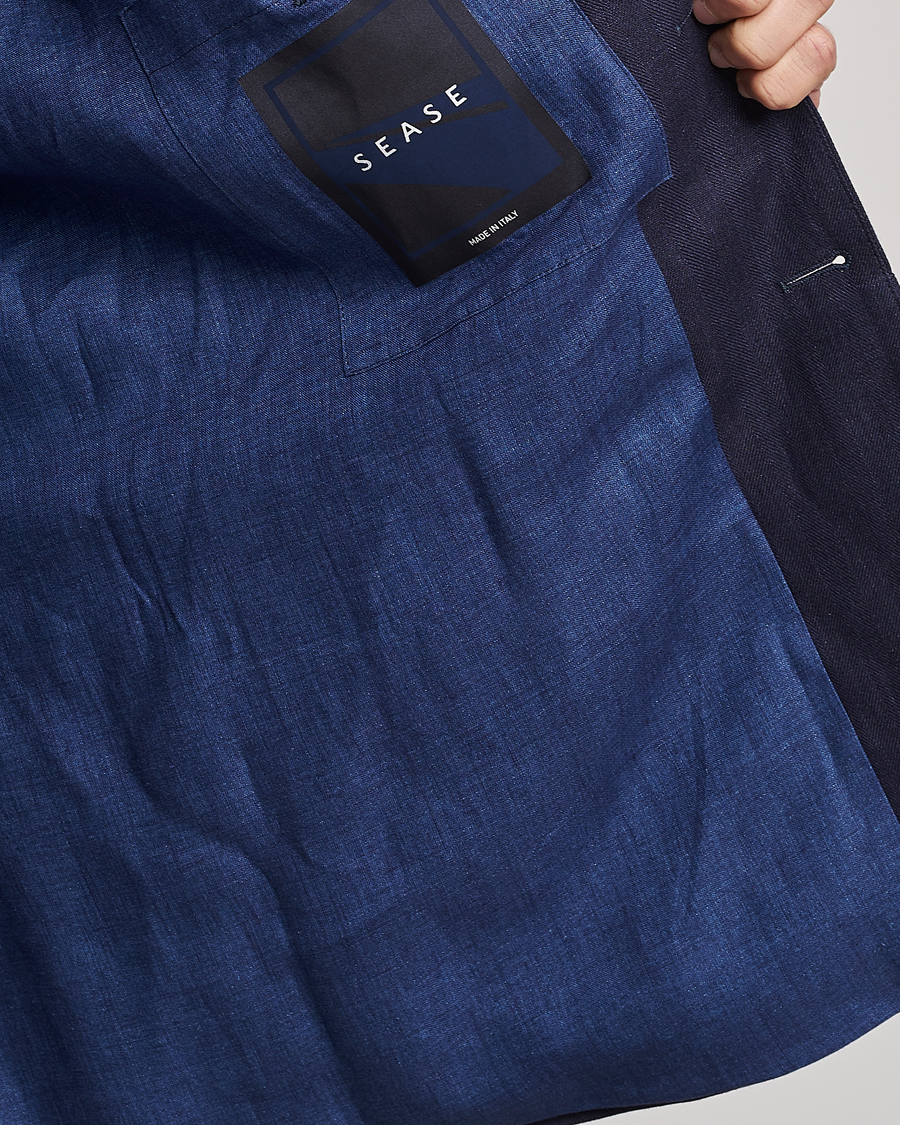 Men | Blazers | SEASE | Elen Linen Blazer Navy