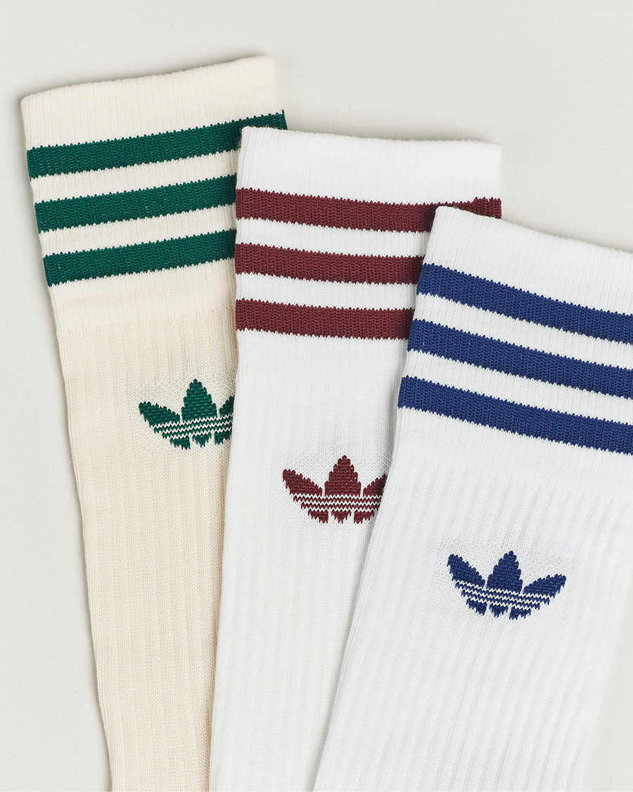 Men | Underwear & Socks | adidas Originals | 3-Pack Solid Crew Sock White