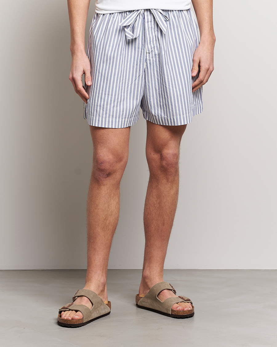 Men | Tekla | Tekla | Poplin Pyjama Shorts Skagen Stripes